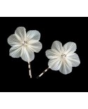 épingles à cheveux de mariage ivoire fleur avec strass