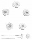 epingles de mariage fleur petites roses de satin et strass