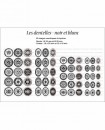 Motif dentelles noire et blanche Images cabochons Rond ovale