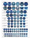 Noeuds papillons bleu Images digitales cabochon ronds