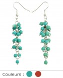 grappe de petites perles en boucles d'oreilles
