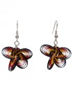 Boucles d'oreilles papillons bambou multicolore