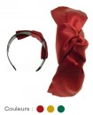 serre tête noeud satin rouge bordeaux