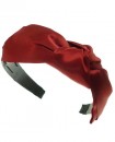 serre tête noeud satin rouge bordeaux