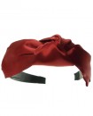 serre tête noeud satin rouge bordeaux