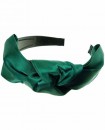 serre tête noeud satin vert émeraude