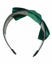 serre tête noeud satin vert émeraude