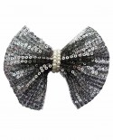 Barrette sequins argentés