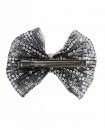 Barrette sequins argentés