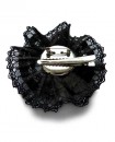 Dentelle noire et camée, La victorienne - Broche et Pince gothique