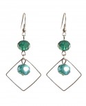 boucles d'oreille losange et couleur