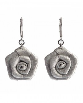 boucles d'oreilles rose rouge