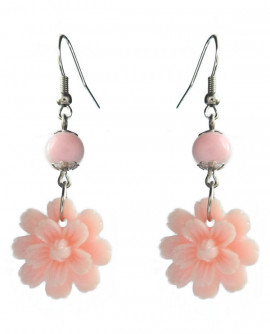 Fleurs rose pastel - boucles d'oreilles légères