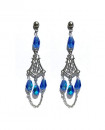 Boucles d'oreilles baroque gouttes bleu roi