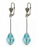 Boucles d'oreilles goutte bleu clair