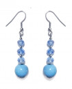Boucles d'oreilles  en porcelaine bleu ciel