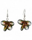 Boucles d'oreilles papillons bambou multicolore