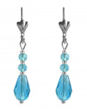 boucles d oreilles dormeuses gouttes bleues