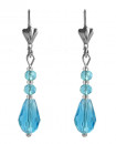 boucles d oreilles dormeuses gouttes bleues
