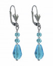 boucles d oreilles dormeuses gouttes bleues