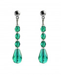 boucles d oreilles gouttes vert émeraude