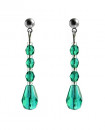 boucles d oreilles gouttes vert émeraude