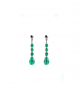 boucles d oreilles gouttes vert émeraude