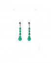 boucles d oreilles gouttes vert émeraude