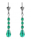 boucles d oreilles gouttes vert émeraude