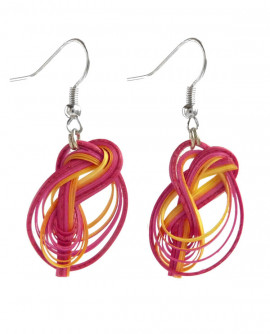 Bambou multicolore (Boucles d'oreilles)