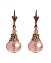 boucles d'oreilles rose classiques en forme de gouttes