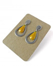 Boucles d'oreilles petite goutte rose saumon