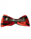 barrette rétro noeud à pois rouge et noir