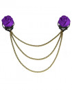 Broche fleurs violettes