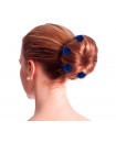 6 épingles à chignon fleur ( rose en satin )