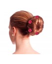 épingles à chignon fleur fleurs en satin rose