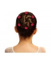 épingles à chignon fleur fleurs en satin rose