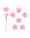 épingles à chignon fleur fleurs en satin rose