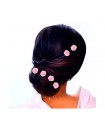 épingles à chignon fleur fleurs en satin rose