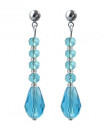 boucles d oreilles dormeuses gouttes bleues