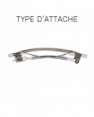 Barrette grand noeud papillon orange en tissu - pince à cheveux