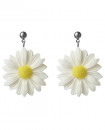 boucles d'oreilles petites pâquerette-blanches et jaune