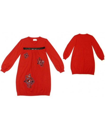 broderies sur maille de coton (robe)