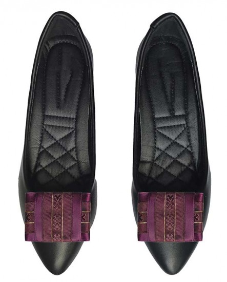 Bijoux de chaussures - clips noeud violet parme