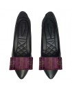 Bijoux de chaussures - clips noeud violet parme