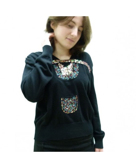 sequins cuivrés ( pull )