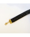 Collier choker dentelle noir et doré