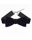 Collier ras de cou gothique velours noir noeud papillon
