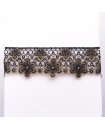 Collier délicat dentelle florale noire et doré - ras de cou femme style rétro