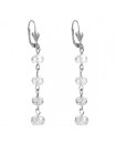 Boucles d'oreilles pendantes minimalistes perles transparentes